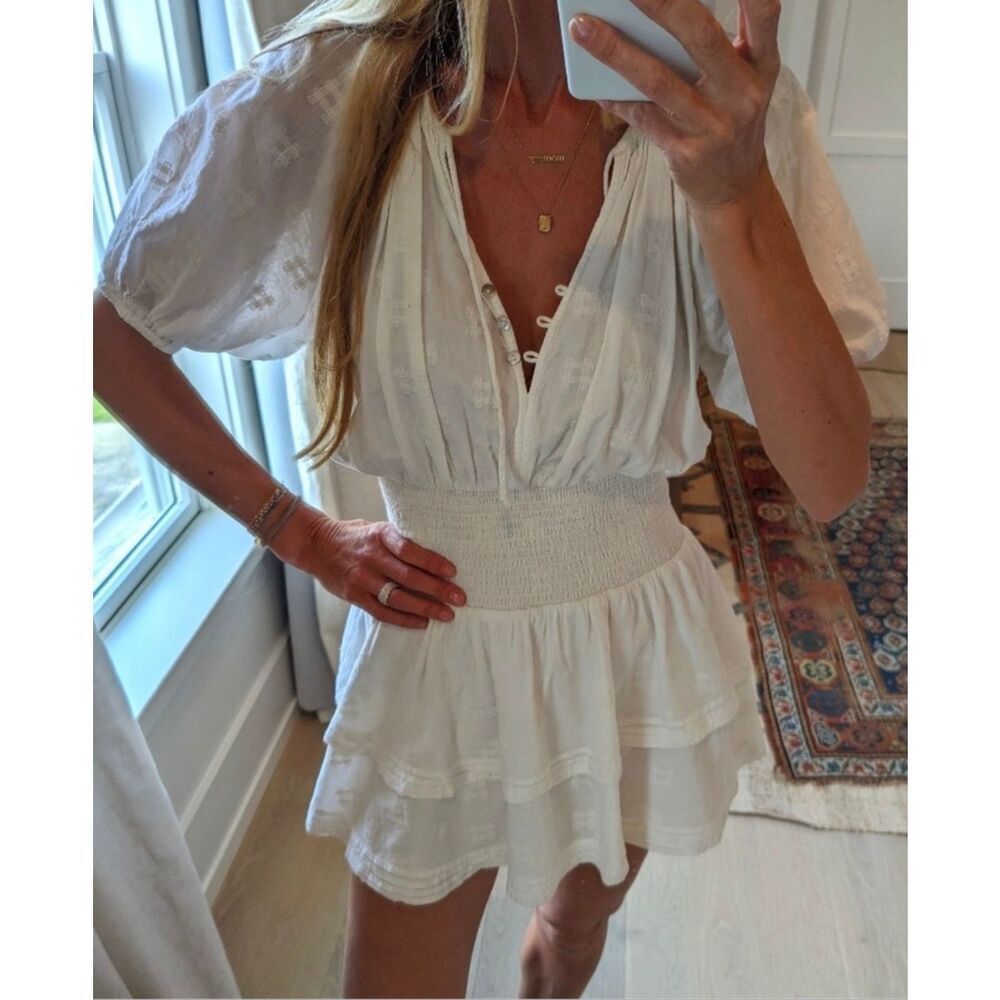 NWOT Cleobella Bri Mini Dress- White, XS $218 - Picture 2 of 10